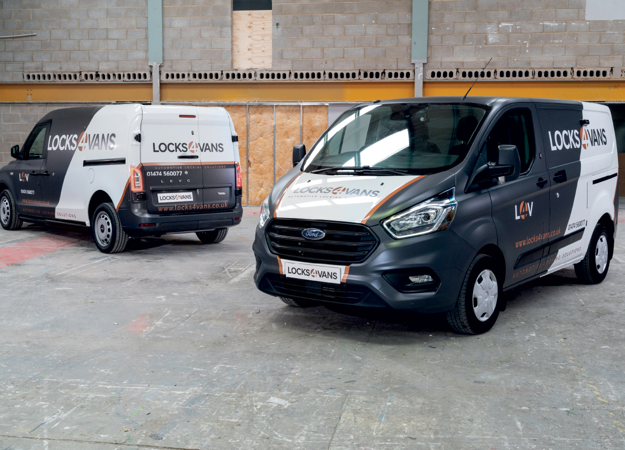Locks 4 Vans company van wraps featuring branded vehicle graphics created by Dunstar Creative