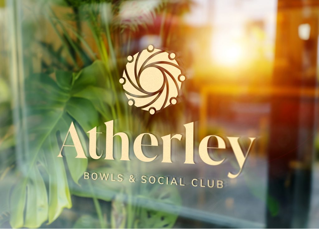 Visual identity update for Atherley Bowls Club by Dunstar Creative.