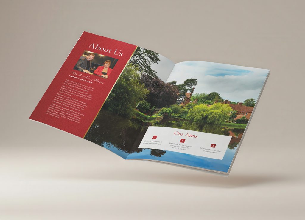 Promotional brochure creative for Homes of Hampshire by Dunstar Creative