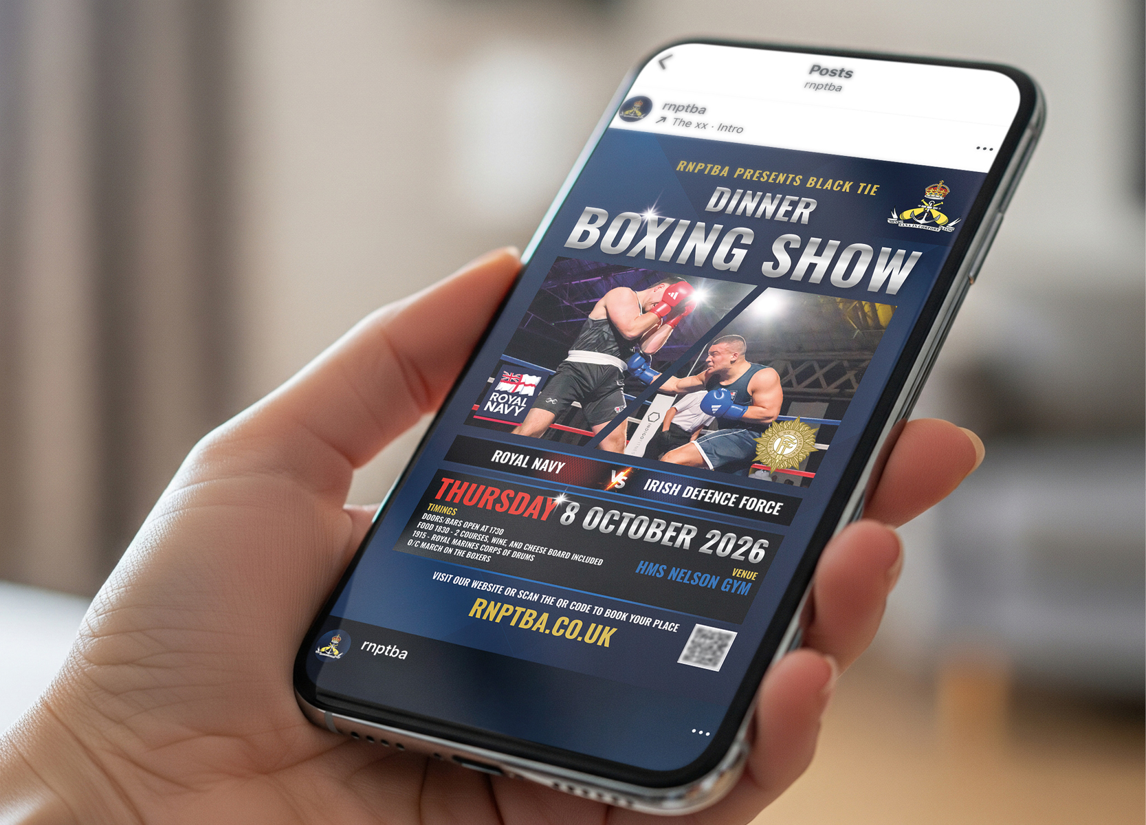 Social Media creative for Boxing event by Dunstar Creative.