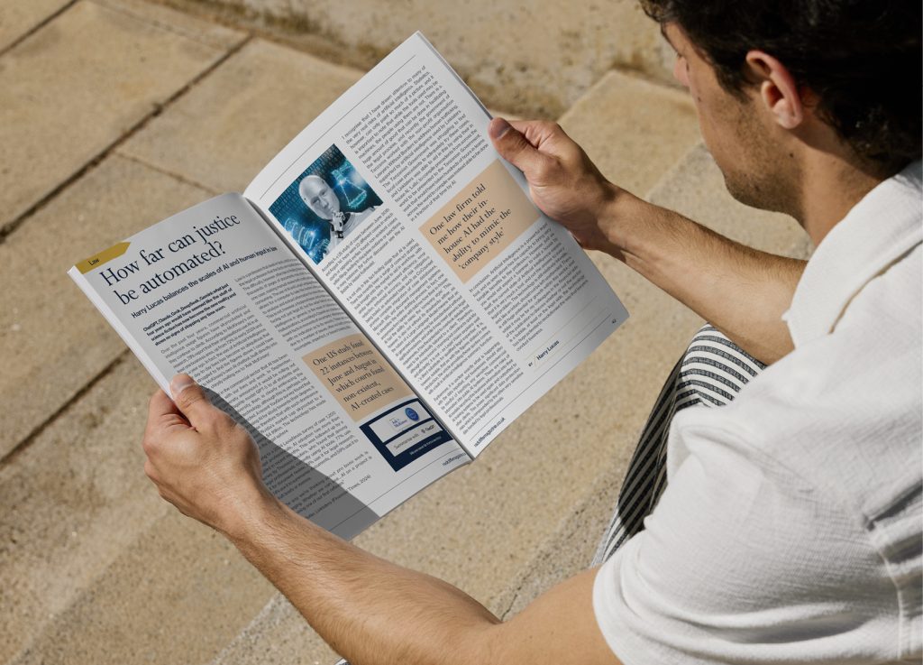 Feature spread exploring bold ideas in business, AI, and law