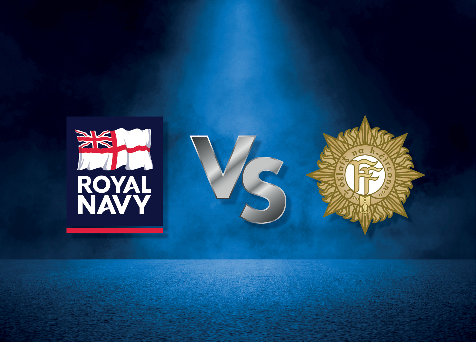Royal Navy versus Irish Defence Force fight night artwork created by Dunstar Creative