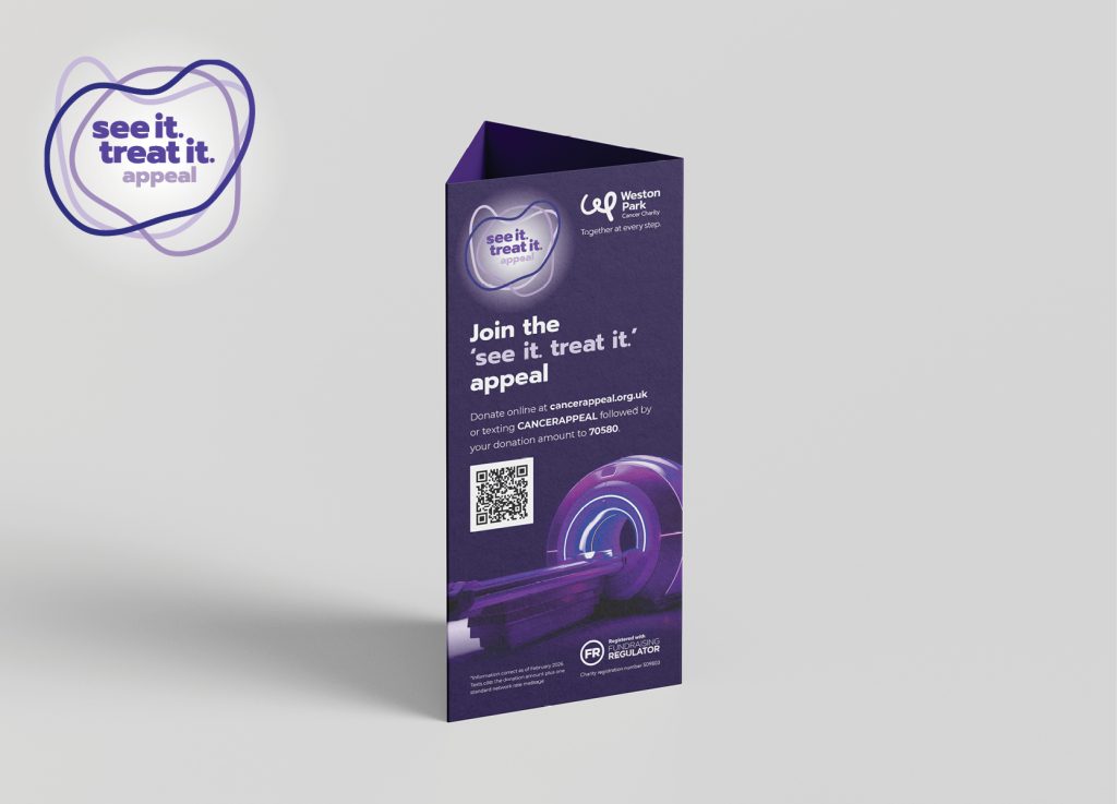 See it, treat it’ appeal interactive form design for Weston Park Cancer Charity by Dunstar Creative.
