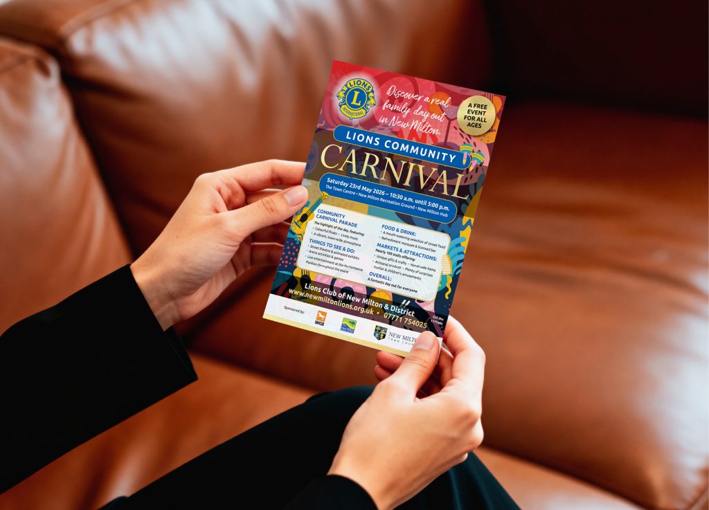 Community carnival promotional materials designed to add life and personality to the event