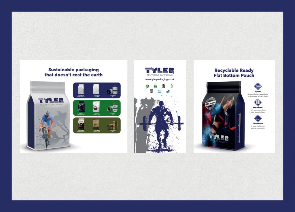 Bold FIBO stand visuals for Tyler Packaging, showcasing Dunstar Creative design