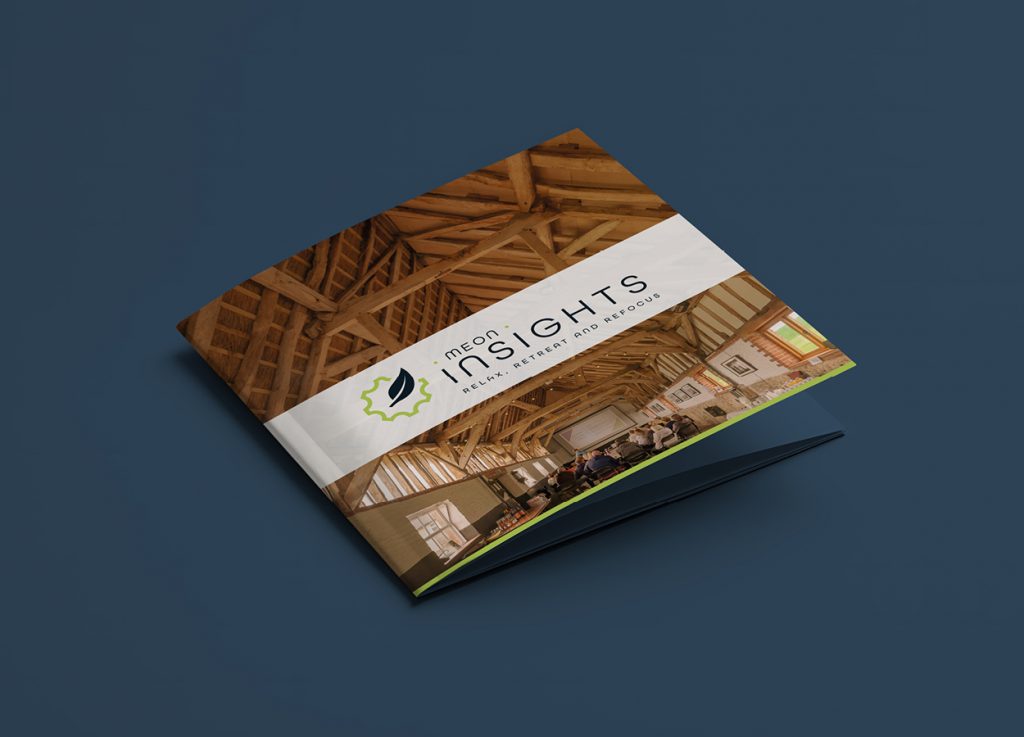 Front cover of the Meon Insights company brochure.